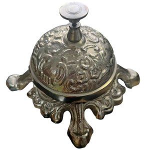 EUC | Antique Vintage Style Bell | Ornate Table Desk | Hotel Service Reception